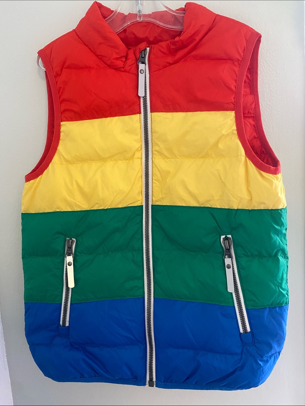 Hannah andersson Colorblock Puffer Vest - Red Yellow Green Blue